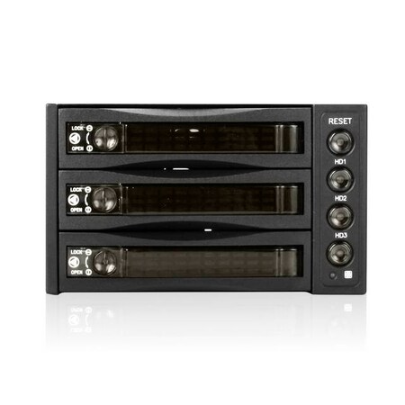 Istarusa 2x 5.25" to 3x 3.5" SAS/SATA 6.0 Gb/s Hot-Swap Lockable HDD Cage (Blk) BPU-230SATA-BPL